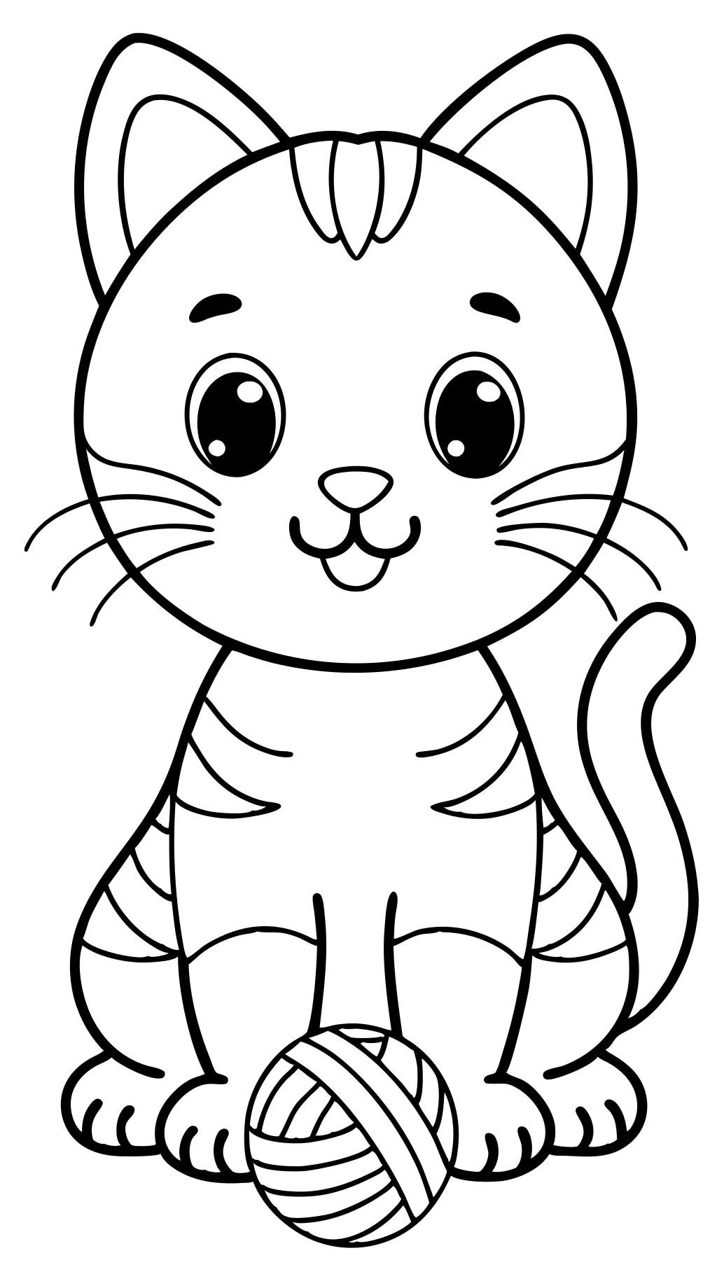 easy cute cat coloring pages